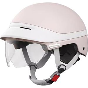 3/4 Motorfiets Halve Helm Retro Open-Face Elektrische Helm DOT/ECE Goedgekeurde Straatfietshelm voor Mannen Vrouwen Volwassenen Skateboard Scooter Bromfiets Jet ATV G