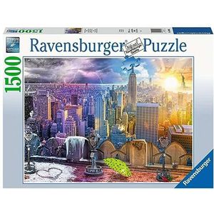 Ravensburger puzzel NY Skyline Dag en Nacht - Legpuzzel - 1500 stukjes