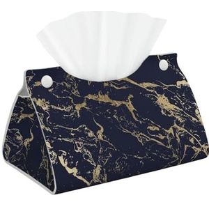 Marineblauwe Gouden Marmeren Partijen, Lange Tissue Box Cover Tissue Box Houder Tissue Dispenser Tissue Houder