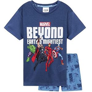 Marvel Pyjama shorts voor kinderen, jongens, korte pyjamaset, Navy Avengers, 3-4 Jaren