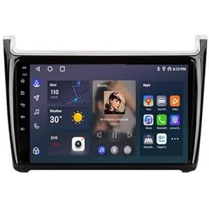 Android 12 Auto Stereo MP5 Player 9'' Screen Autoradio Voor Volkswagen VW Polo 2009-2018 Car-play Android Auto GPS-navigatie Bluetooth RDS FM AM DAB+ Radio Stuurbediening Voice Control(4 Core 2G+32G