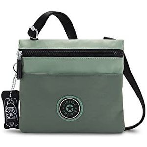 Kipling Gib Crossbody Tas Varen Groen Bl, Varen Groen Bl, 17,75 cm L x 16,75 cm H x 0 ''D, Groen, 7.75''L x 6.75''H x 0''D, hedendaags