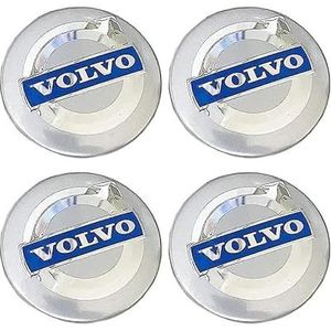 4 stuks wielnaafdoppen voor Volvo C70 S60 V60 V70 S40 S80 XC90 64mm naafdoppen Wieldoppen Zelfklevende naafdoppen Vervangende wielnaafdoppen