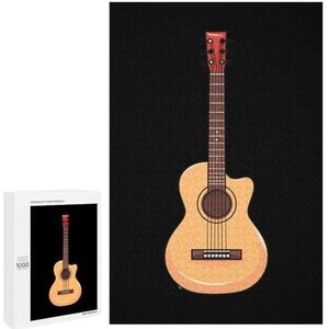 Gitaar Muziek Legpuzzels voor Volwassenen 1000 STKS Houten Puzzels Unieke Puzzel Geschenken 1000 STKS