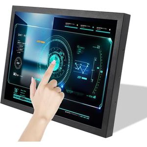 VSDISPLAY Moniteur tactile industriel, écran LCD tactile résistif TFT 19"" 1280 x 1024 1000 nits, entrée vidéoMI, VGA, DVI, coque en métal avec supports