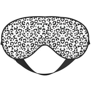 Zwart luipaardprint bedrukt omkeerbaar ontwerp slaapmasker, ideaal voor kamperen, meditatie en shifts, goede pasvorm, geen lichte lekkage