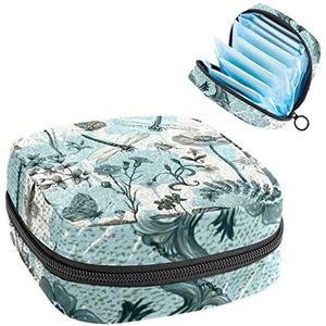 Libelle & Vlinder Print Periode Tas voor Tiener Meisjes Vrouwen Dame, Maandverband Opbergtas met Rits Nylon Draagbare Opslag Menstruatie Pad Tas