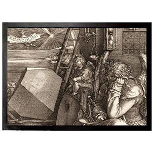 1art1 Albrecht Dürer Melencolia I, Melancholia, 1514, Sepia Deurmat 70x50 cm