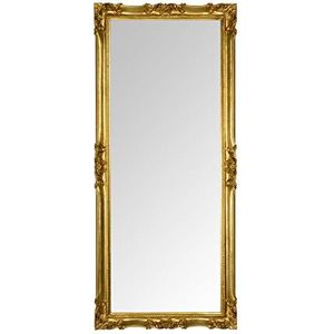 MO.WA Wand spiegel accent klassieke Franse stijl handgemaakt met goudblad. Maat cm.62x142. Gemaakt in Italië