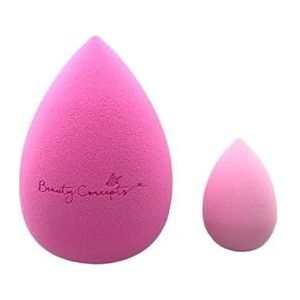 Make-upspons Beauty Blender Foundation Sponzen Latex Gratis Blender Schoonheid Make-up Sponzen voor Vloeibare Foundation Poeder Zonnebrandcrème en Crème 1 Grote Spons 1 Kleine Spons (hot pink limited