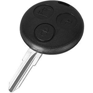 PHONILLICO Sleutelbehuizing voor Smart Fortwo 450 City Coupe Cabriolet Roadster Forfour - vouwsleutel afstandsbediening 3 knoppen mes