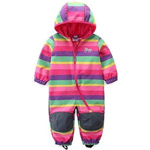 umkaumka sneeuw overall regenboog eenhoorn softshell overall softshell pak waterafstotend winddicht pluche paars 86