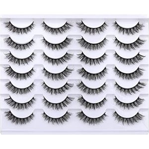 Cat Eye Clear Lash Band 3D Fake Fluffy Volume Korte Faux Mink 14 paar