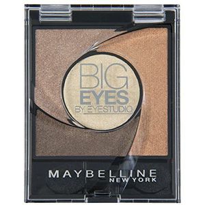 Maybelline New York Oogschaduw Eyestudio Big Eyes Palette Brown 01 / Oogschaduwset in bruintinten met Wet-technologie en parelpigmenten, 1 x 3,7 g