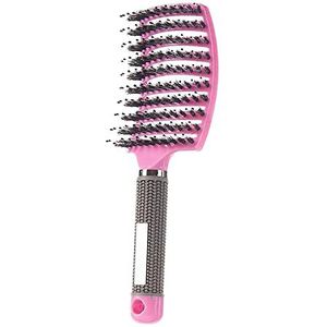 Voremy Ultra Detangler Magic Brush, Anti-Static Boar Bristle Hair Brush, Fast Blow Drying Hairstreaq Detangling Brush, Wet Or Dry Use For Men,Women, Kid Long,Thick,Thin,Curly, Tangled Hair (Golden)
