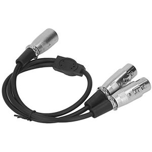 XLR Male Naar Dual XLR Female Kabel Low Loss XLR Y Splitter Cord voor Luidsprekers Microfoons Dvd-spelers 19.7in