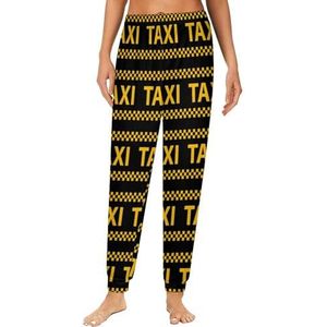 Taxi Logo dames pyjama lounge broek elastische tailleband nachtkleding broek print