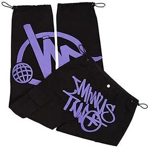 Y2k Shorts Minus-Two Y2k-Cargo Shorts Hip Hop Punk Rock Broek Gothic Basketball Track Shorts Streetwear (black purple)