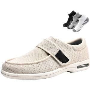 Diabetische Herenschoenen,Ademend Ontwerp Voor De Hele Dag Comfort Wandelschoenen(Beige,49EU)