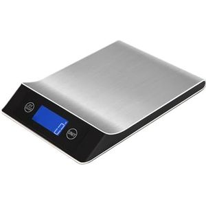 Digitale digitale personenweegschaal, roestvrij staal, voor levensmiddelen en koffie, 15 kg/1 g, 5 kg