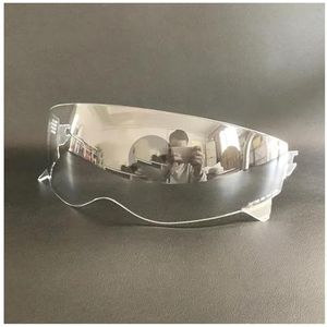 Motorhelm vizier lens, Helm vizier lens, motorhelm intern vizier for Scorpion EXO Combat/Covert-X Retro lens zonnekap helm accessoires (blauw)(Transparent)