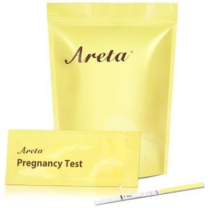 Areta 30 Vroege Zwangerschapstesten: 30 Urine HCG Tests, Gevoelige Strips 10 mIU/mL, Nauwkeurige en Betrouwbare Uitslag | Eenvoudig Gebruik