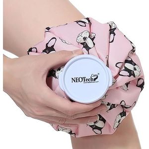 Neotech Care - IJszak met draaidop - verwondingen, zwellingen, hoofdpijn, pijnverlichting, eerste hulp (Roze buldog, 20cm)