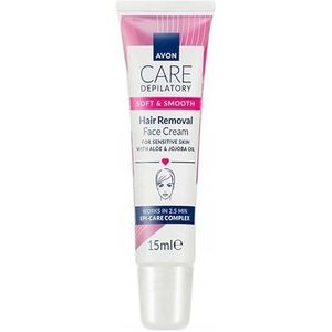 Avon Care Soft & Smooth ontharingscrème voor het gezicht in 2,5 min, 15 ml