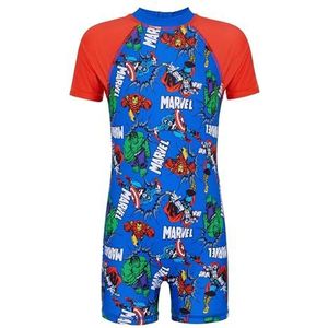 Avengers Jongens Badpak - Hulk, Iron Man, Captain America, Thor 18m-8jr, Blauw, 4-5 jaar