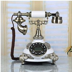 Telefoon Handsfree Telefoon Hars Handvat Vaste Thuis Vaste Retro Telefoon Creatieve Vintage Scherm Backlht Mode (Wit)