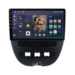 Android 12 Multimedia Stereo Video Speler Voor Toyota Aygo Citroen C1 2005-2014 Ondersteunt Car-play Android Auto/Bluetooth/FM AM RDS DAB+ Radio/Stuurbediening(4 Core 2G+32G)