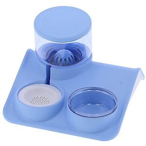 Pet Feeder, Pet Water Dispenser en Voerbak Set Afneembare Cat 1.8L Automatische Water Dispenser Feeder Drinker Bowl voor Honden Katten en Kleine Dieren(Blauw)