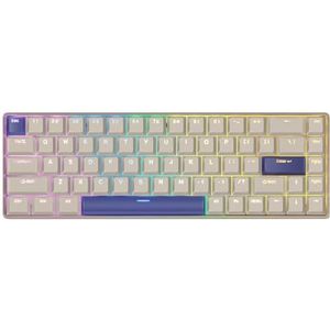 QPSJXN G65 TKL mechanisch toetsenbord met magnetische schakelaar en RGB Compact 68 voor verbeterde prestaties (Peri-Shine-Through)