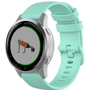 Yikamosi Compatibel met Garmin Vivoactive 4S Bandje,18MM Snelle release Zachte Siliconen Roestvrij stalen sluiting Vervangende Bandje voor Garmin Vivoactive 4S/Vivomove 3S,Munt