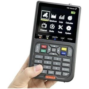 Digitale satellietzoeker V8 Finder 2 Satellietmeter DVB-S/S2/S2X Ondersteuning H.264 7,4 V/4000 mAh Li-ionbatterij 3,5 inch LCD Snel opladen V8 Finder2 voor het aanpassen van de satelliet-tv-schotel