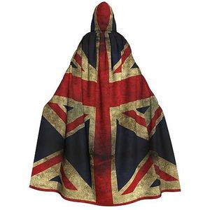 MQGMZ Britse vlag print unisex capuchon mantel feest, carnaval, vampier kostuum, heks kostuum, Halloween decor