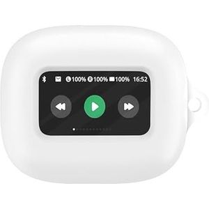 Voor JBL Live Flex 3 hoofdtelefoon case Siliconen hoes Drop-proof en stofdichte hoofdtelefoon case (Wit)