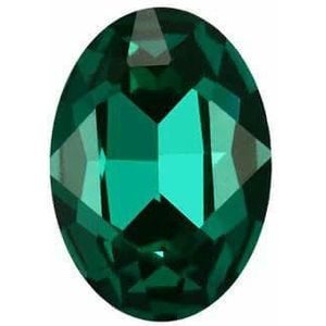 Ovale strass steentjes Piontback Nail Art strass steentjes K9 glas strass steentjes op kleding kristal kralen-smaragd-18x25mm 5 stuks