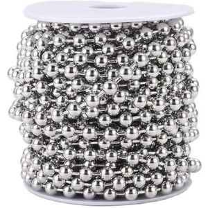 10 m/rol 1,5 mm 2 mm 2,5 mm 3 mm 4 mm 5 mm 6 mm roestvrij stalen kraal bal kettingen voor DIY sleutelhanger ketting sieraden maken accessoires-1,5 mm