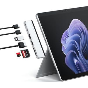 SATECHI - Dual USB-C Hub - Dockingstation - Zwart - Aluminium