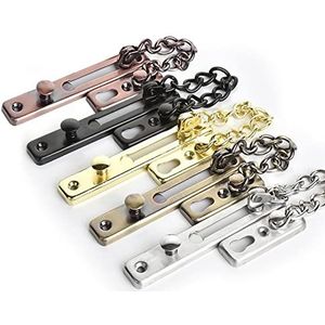 304 Rvs Beveiliging Deurketting Lock Anti-Diefstal Deurketting Deurklink Nail Gratis Lijm Dikker Deurslot Hardware 1 Stks (Rood Brons)