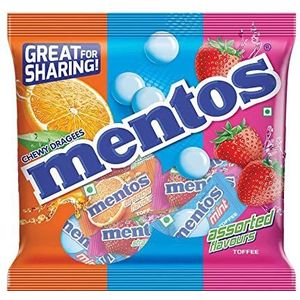 Mentos, Rainbow Assorted, Chewy Dragees Pouch, 108g, (40st x 2.7g elk)