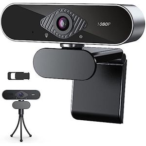 Webcam, Webcam 1080P Streaming Web Camera for Pc Hd Web Cam Met Microfoon 360 Rotatie Usb Webcam for Computer laptop,voor livestreaming, videogesprekken en conferenties