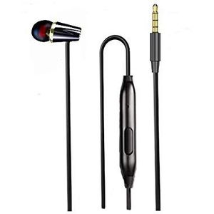 LINHUIPAD hoofdtelefoon met microfoon,enkel oortelefoons in-ear headset 3.5mm Mono Oordopjes Stereo Geluid Versterkte Koord voor compatibility for iPhone, iPod, iPad, Samsung, Radio
