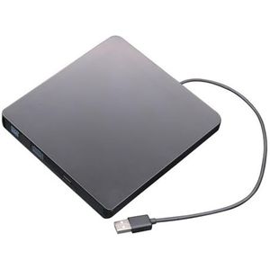 USB/Type-C 3.0 Slanke Externe DVD RW CD-brander Brander Lezer Speler Schijven Hoge Snelheid Gegevensoverdrachtrecorder For Laptop PC Heldere Beeldkwaliteit Stabiele Audio(Black)