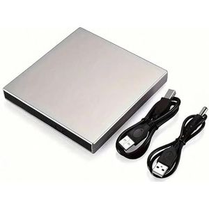 Externe CD/DVD-drive for laptop, draagbare, slanke USB 2.0 CD/DVD-brander, CD/DVD+/-RW ROM optische drive for