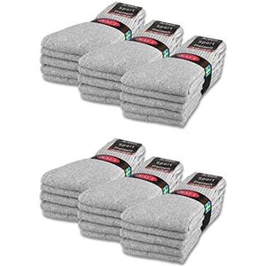 10 | 20 | 30 Paar Sportsokken Tennissokken Werksokken Heren Dames Katoen 10100 (30 paar Lichtgrijs 43-46)