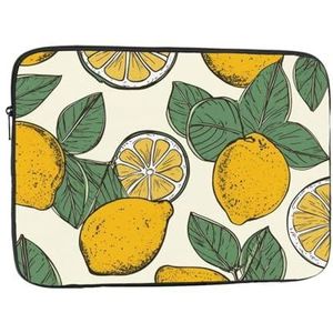 Citroen Fruit Patroon Laptop Sleeve Case 13 inch Laptop Tas Shockproof Beschermende Notebook Case Computer Draagtas Case