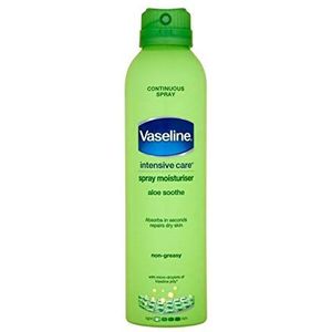 Vaseline Body Lotion Spray Aloë Soothe voor de verzorging van droge huid, verpakking van 6 stuks (6 x 190 ml)