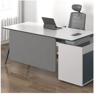60 cm hoog privacyscherm for bureaus, geluiddicht privacypaneel onder bureau, scheidingsscherm for bureaus om lawaai en visuele afleidingen te verminderen(Dark Gray,Lenght 82cm/32.2in)